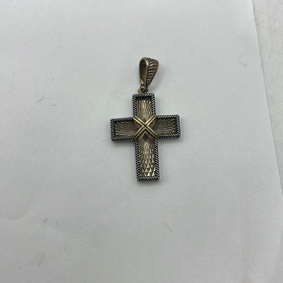 Vintage 925 Sterling Silver Cross Pendant For Necklace Jewelry Religious